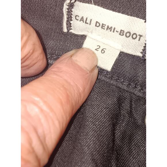 Madewell Cali Demi-Boot Jeans Black wash size 26 - Picture 6 of 6